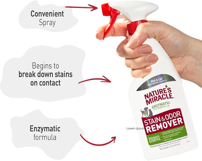 Nature's Miracle Stain and Odor Remover, Lavender Scent, 128 Fl Oz