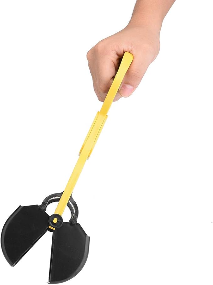 Heavy Duty Dog Poop Scooper, Foldable Pet Waste Remover, with Long Handle for Easy Cleanup Jaw Clip for Puppies and Animals Waste Disposal