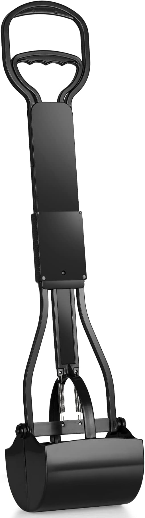 Mr. Peanut's 32" Tall Profile Pooper Scooper, ABS Frame & Waste Bin with Double Spring Clamp, Lightweight Design, Simple One Click Assembly