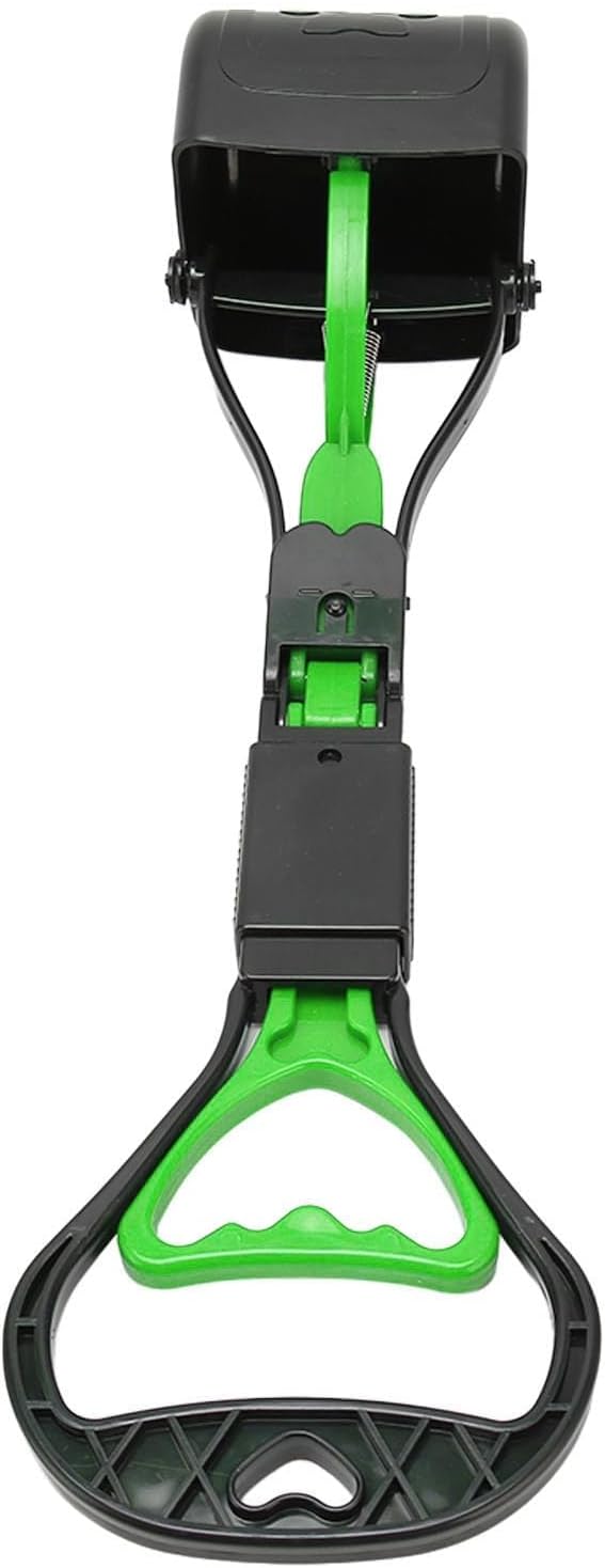 Heavy Duty Pooper Scooper, Green Multipurpose Portable Pet Waste Shovel, High Strength Durable Dog Poop Scoop for Yard Lawn Grass Gravel Outdoor Walks & Cat Litter Cleaning