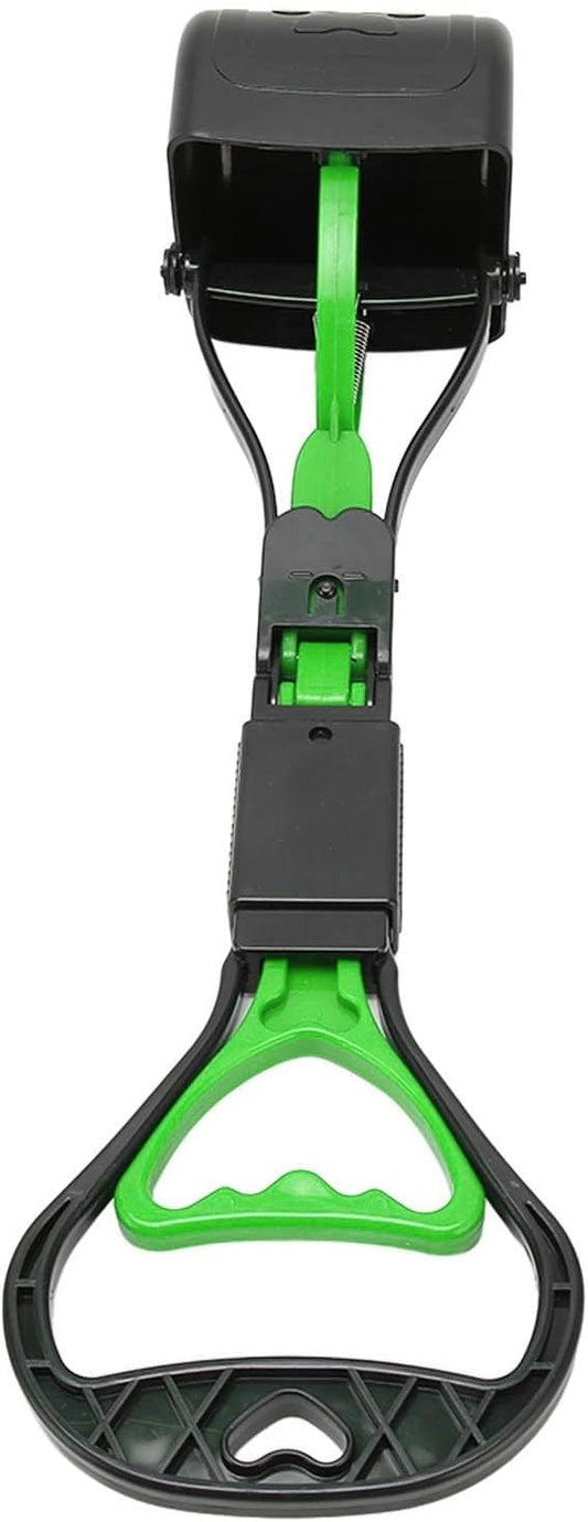 Heavy Duty Pooper Scooper, Green Multipurpose Portable Pet Waste Shovel, High Strength Durable Dog Poop Scoop for Yard Lawn Grass Gravel Outdoor Walks & Cat Litter Cleaning