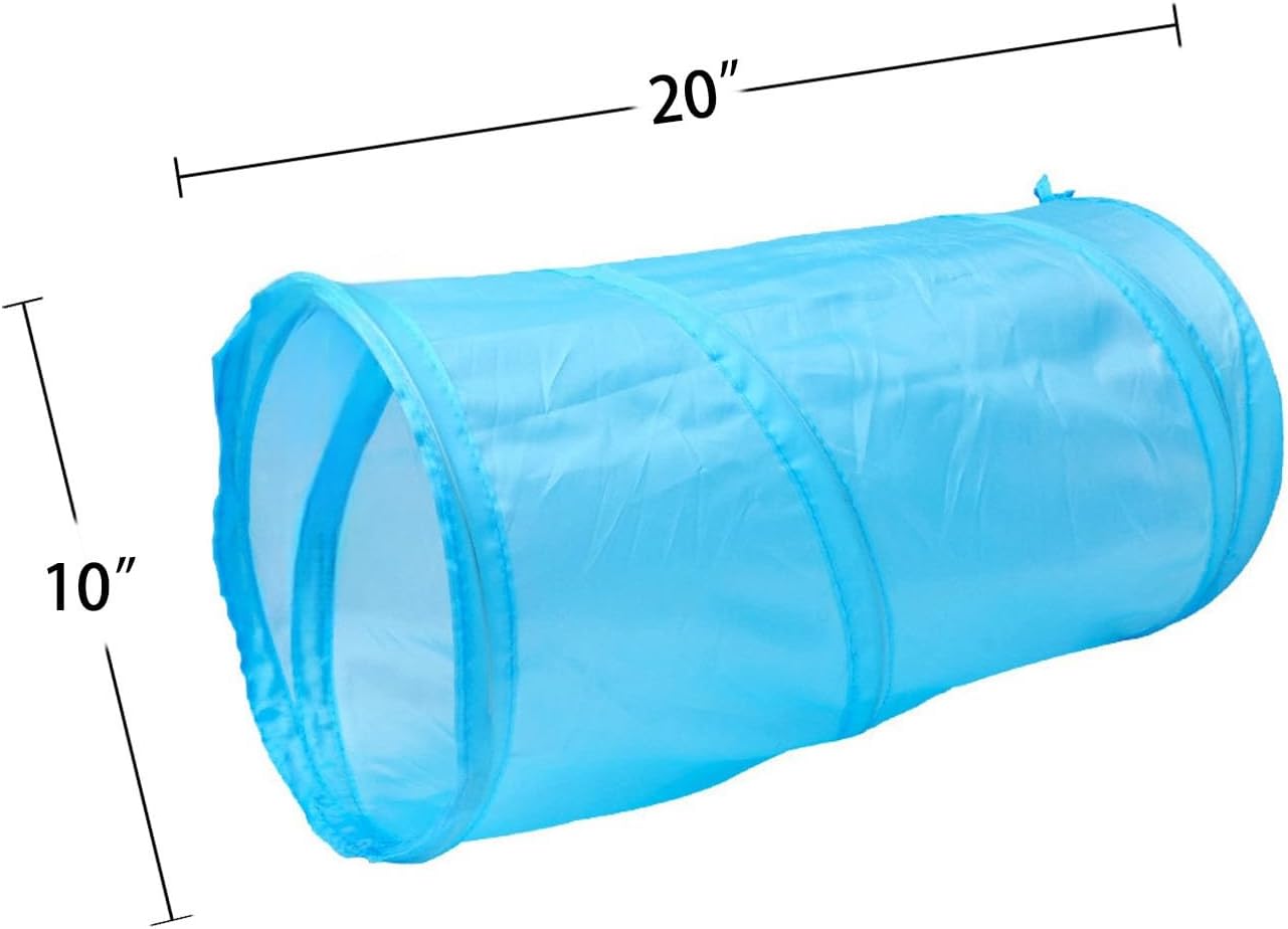 iCAGY Foldable Spiral Cat Tunnel - Indoor Toy for Small Cats, Kittens, and Rabbits - Tube for Interactive Play and Outdoor Fun - Pet Activity Toy Camouflage Green 20" 3 Pcs