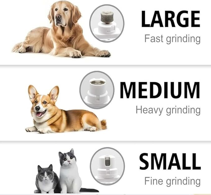 2-in-1 Dog Nail Clippers & Cat Nail Clippers Trimmers for Large Medium Small Cats Dogs Claw Grinder Quick Sensor Safety Guard Type-C Rechargeable with 2 LED Lights For Cat Dog Claw Care(White)