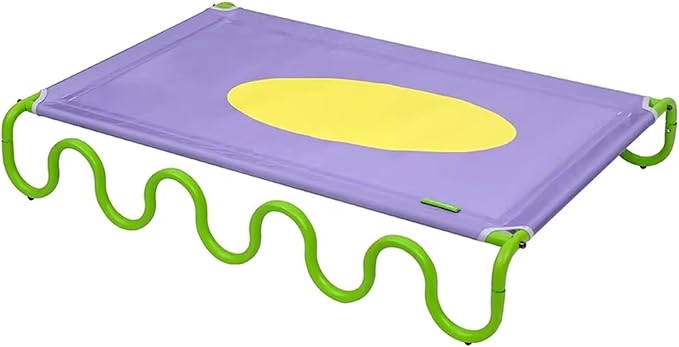 Elevated Dog Beds Large Sized Dog,36.2"x24.4" Outdoor Dog Bed Waterproof,Pet Beds for Large Dogs,Raised Big Dog Bed XL,Comfort Dog Cot Washable with Cooling Breathable Mesh,Easy to Assemble (Purple)