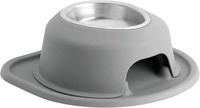 WeatherTech Single High Pet Feeding System - Raised Dog/Cat Bowl - 4" High Stand Dark Grey (SH1604DGDG)