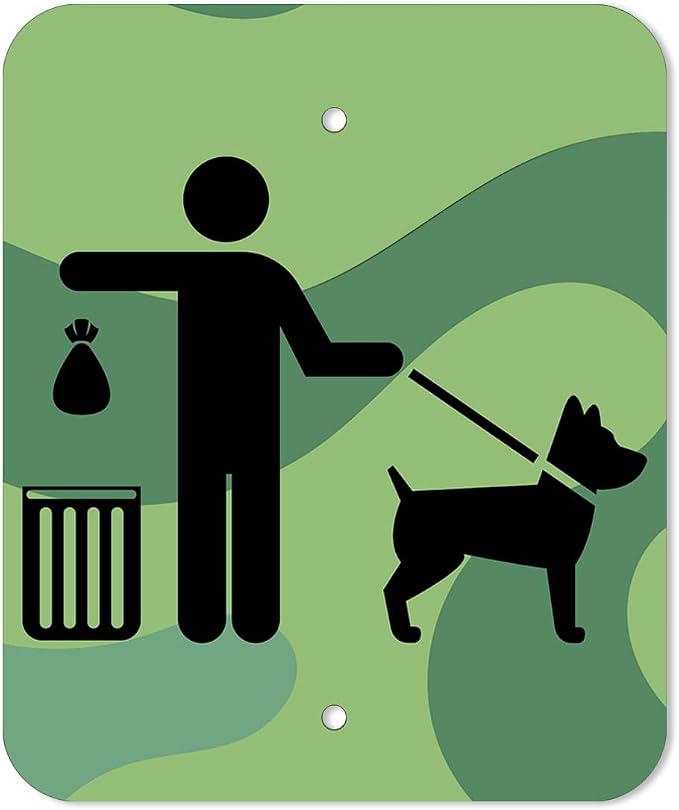 Zero Waste USA - DISPENSE-ART™ Roll Bag Dispenser & Sign - Green Land | UV-printed roll bag dispenser & matching sign, 400 bags, 25% more storage, mounts to walls, posts & fences