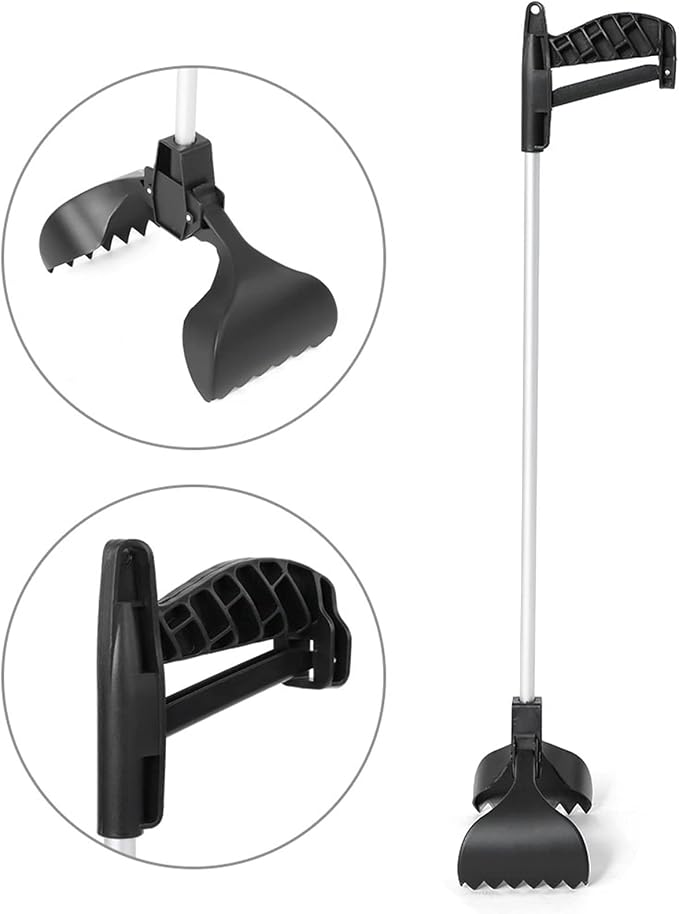 Metal Pooper Scooper Pooper 75×13×9 Balck Dog Poop Scoop Dirt Picker Dog Waste Easy Pickup Tool with Handle
