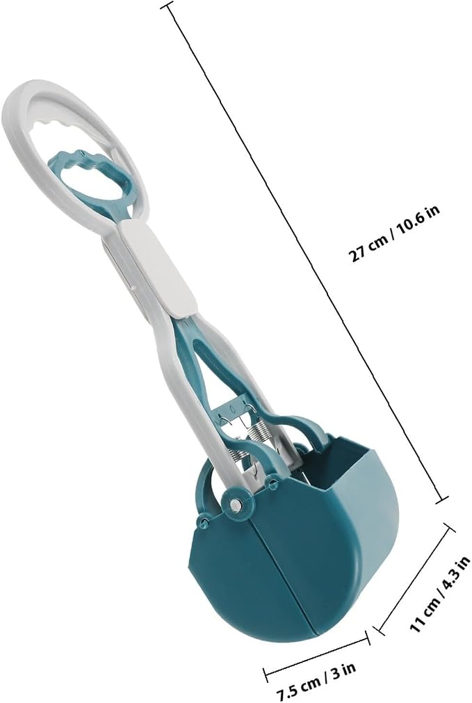 VILLCASE Heavy Duty Dog Pooper Scooper with Comfortable Handle and Simple Plastic Design, Long Handled Poop Picker for Efficient Outdoor Dog Waste Cleanup