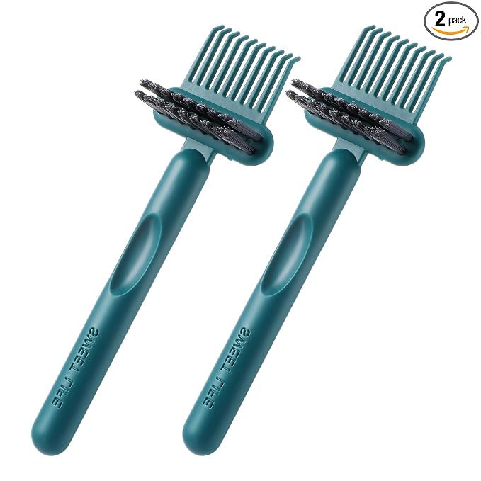 2Pcs 2-in-1 Hair Brush Cleaner & Remover Tool Brush Cleaning Tool Comb Cleaner Effective Hairbrush Cleaner Hair Brush Remover Rake for Man Woman Home Travel Salon Removing Hair Dust