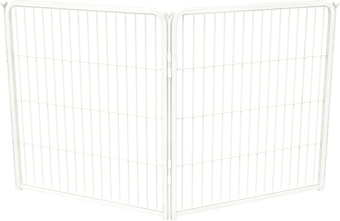 FXW Homeplus Indoor Dog Playpen, 32" H, 2 Panels, for Small & Medium Dogs | Stress-free play, Heavy-duty, Semi-open design, Easy setup, Threshold-free gate, Expandable, Patented