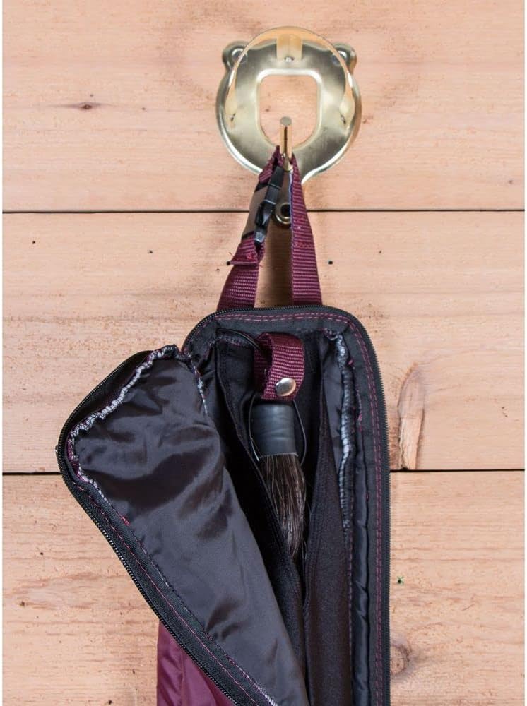 Dura-Tech Deluxe Fake Horse Tail Bag | Protects Fake Horse Tail | Full-Length Zipper | Tangle-Free Lycra Sleeve | Secure Tail Fastener | Handy ID Pocket | Color Navy