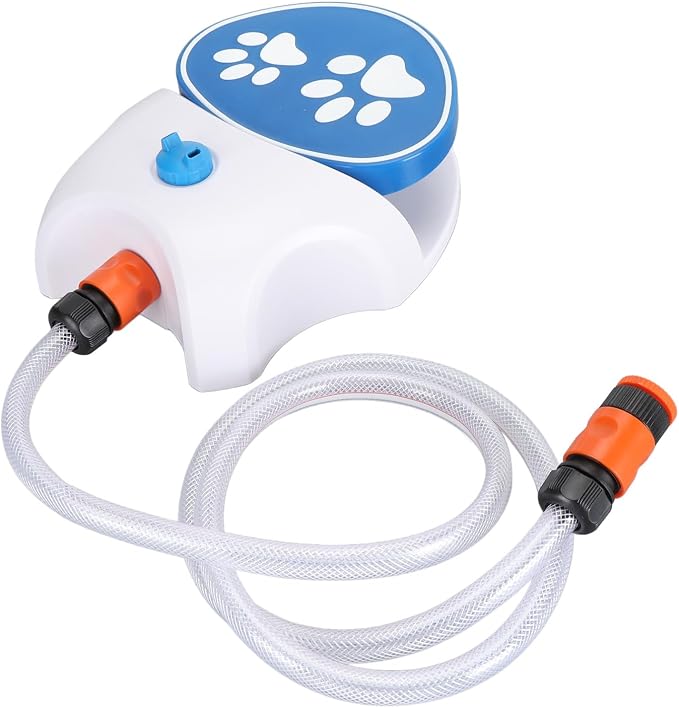 Dog Water Fountain Outdoor, Activated Pet Water Dispenser with Stainless Steel Hose, for Small Medium Large Dogs