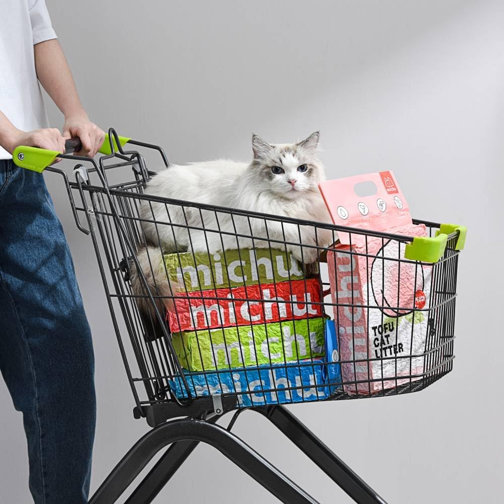 Tofu Cat Litter Natural Clumping Tofu Cat Litter, Fast Clumping and Easily Scoop-able 5.5lb/88oz 5 Scents - Peach, 3 Pack