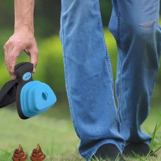 Dog Pooper Scooper, Portable Dog Poop Scooper with Waste Bags for Large & Small Dogs,Heavy Duty Dog Waste Cleaner,Dog Waste Pick Up,Easy to Use for Grass, Dirt, Gravel,Green,M