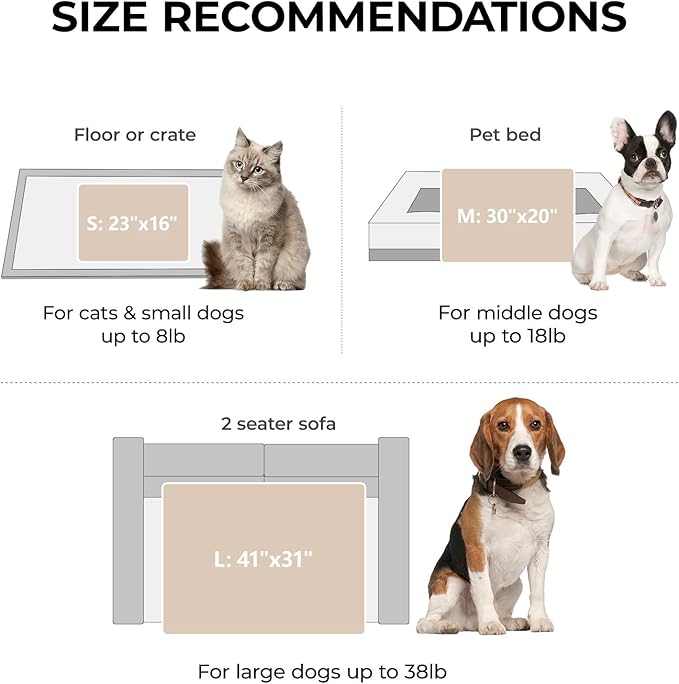 LINENLUX 1 Pack 3 Soft Fleece Dog Blanket for Pet Washable Warm Cat Puppy Fluffy Calming Flannel Beige Medium