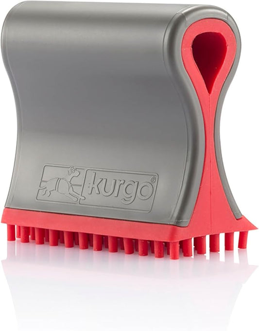Kurgo Shed Sweeper - Dog Hair Remover for Car, Carpet, & Upholstery - Lightweight Silicone Brush - Reusable Pet Hair Removal Tool - Easy to Clean - Grooming Accessory for Home or Auto