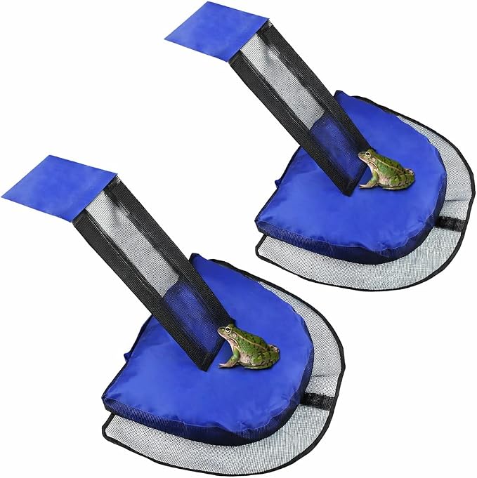 2 Pack Animal Saving Escape Ramp for Pools and Spas, Frog and Animals Saver for The Pool,Floating Ramp Rescues (Blue 2Pack)