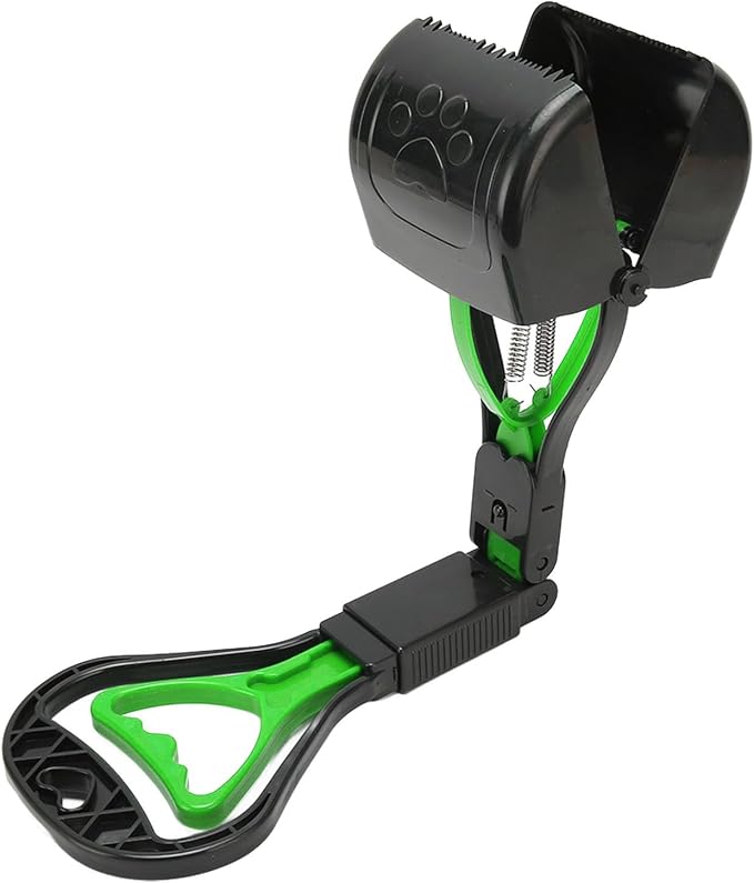 Long Handle Pooper Scooper Large Dog Portable Outdoor Waste Cleaner (Green) | Durable portable poo scoop with extended handle, convenient for outdoor dog poop cleaning and daily pet sanitation