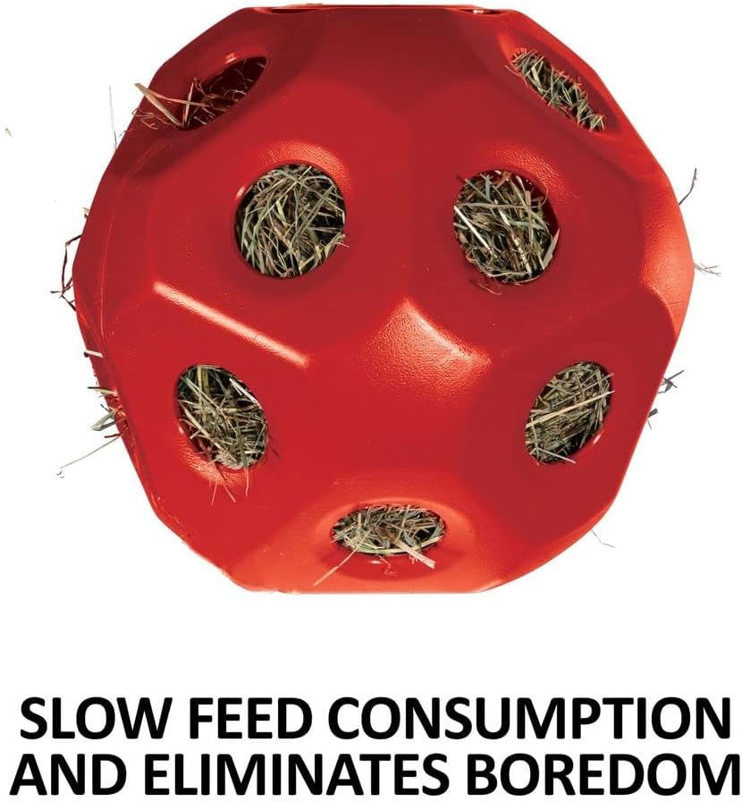 Schneiders Slow Feed Hay Ball Feeder for Horses | Color Blue Horse Stable Companion | Slow Feed Consumption | Boredom Buster | Durable Polyethylene