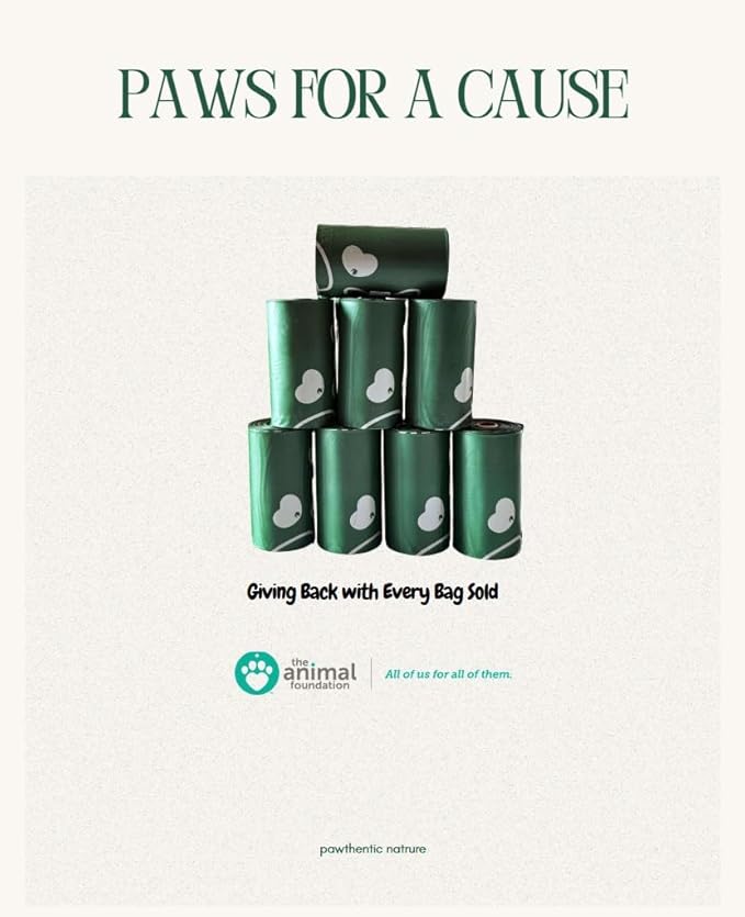 Dog Poop Bags – 270 Count Value Pack, Extra-Thick 18 Micron, Leak-Resistant, Strong & Durable for Dogs & Cats, Light Baby Powder Scent – PAWTHENTIC NATURE