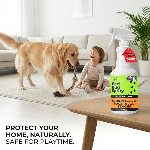 Nature's Dome Bed Bug Spray – 16 OZ Natural Bed Bug & Mite Killer, Destroys Eggs, Kills Resistant Strains, Long-Lasting Protection, Safe for Home Use