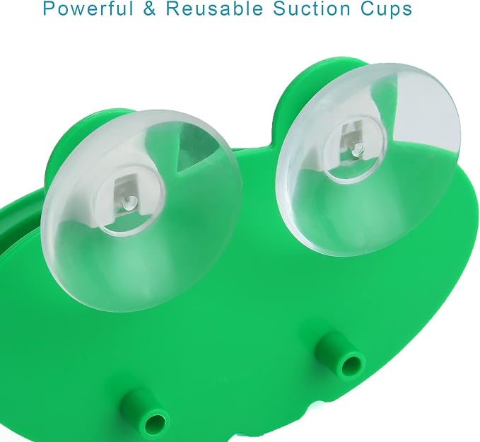 Pensino Frog Habitat Frog Dish Holder with Suction Cup, Frog Terrarium Cute Fish Tank Decoration for Tree Frog Toad Tadpole Small Aquatic Animal(2PC)