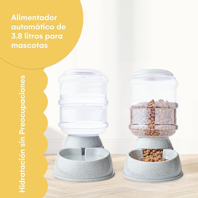 Noa Store Automatic 1-Gallon Pet Feeder, Easy to Clean, Supports Multiple Pets, Ideal for Cats and Dogs