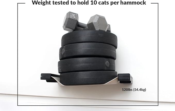CatastrophiCreations The Cat Mod - Wall-mounted Cat Bridge with Fabric Lounger for Cats