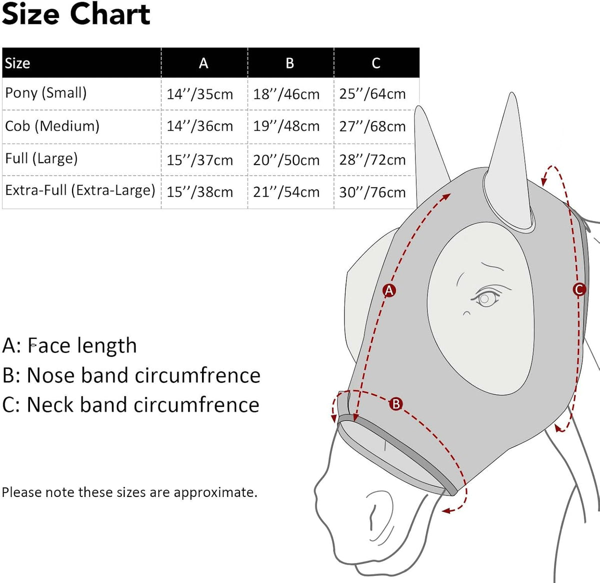 Harrison Howard Super Comfort Stretchy Fly Mask Large Eye Space with UV Protection Soft on Skin with Breathability Leopard Print XL Extra Full Size