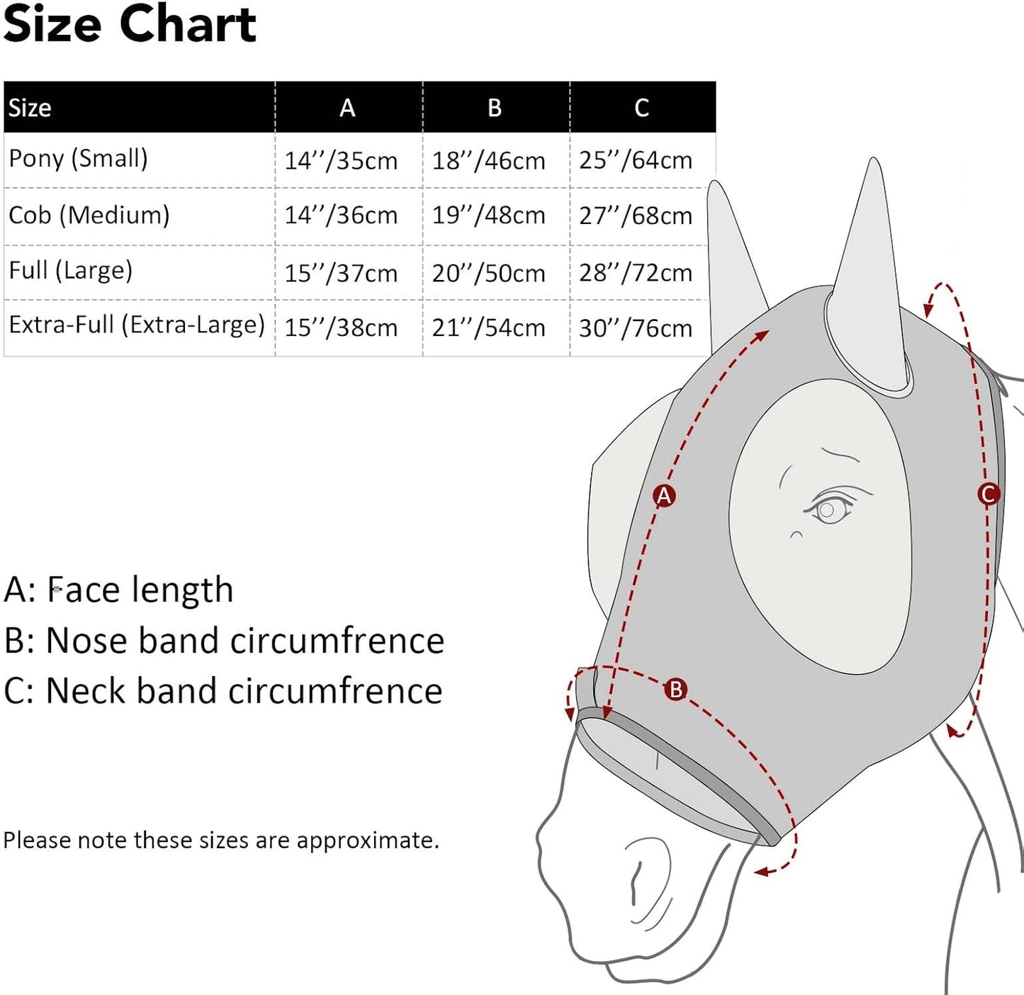 Harrison Howard Super Comfort Stretchy Fly Mask Large Eye Space with UV Protection Soft on Skin with Breathability Deep Green M Cob