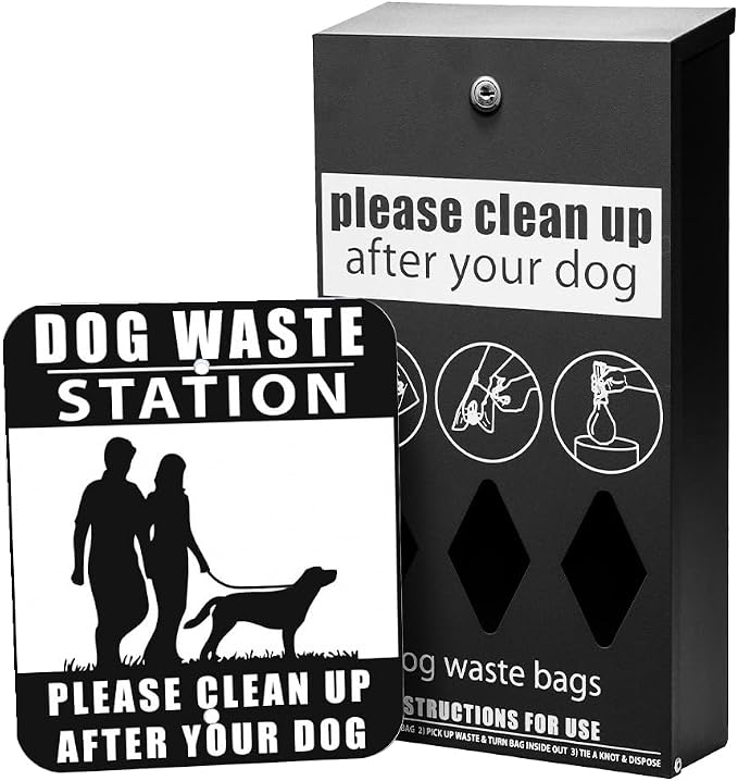 Zero Waste USA - Aluminum Mini Dog Waste Bag Station with Bags - Black | Rust-proof aluminum bag station with 400 bags, installs near existing trash cans, 25% larger dispenser, 10-year warranty