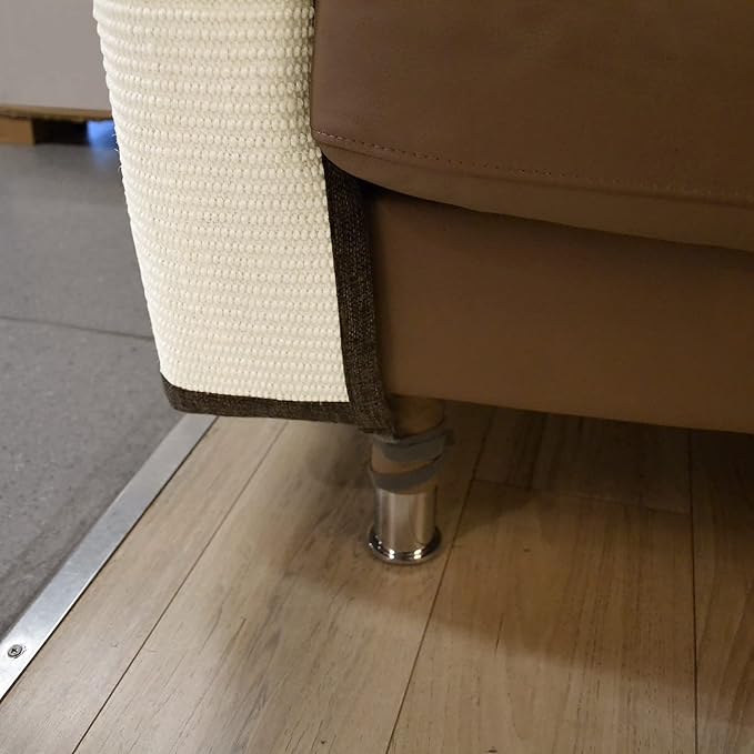 Cat Scratch Furniture Protector with Natural Sisal for Protecting Couch Sofa Chair Furniture,Couch Protector from Cat Claws 23.6L''*19.7W'' (Brown, Right Handed)