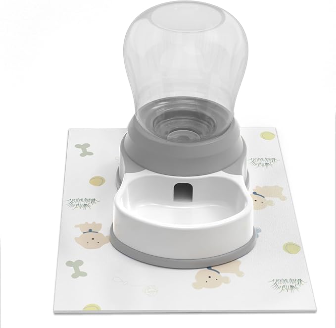 STALTWO 1 Gallon Automatic Dog Water Dispenser, Non-Slip Mat, BPA-Free | Pet Water Dispenser, Large Capacity Water Feeder for Cats and Dogs, Refill Less Often
