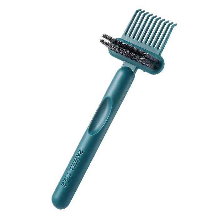 2-in-1 Hair Brush Cleaner & Remover Tool Brush Cleaning Tool Comb Cleaner Effective Hairbrush Cleaners Small and Portable for Travel Man Woman Home Salon Removing Hair Dust(Green)