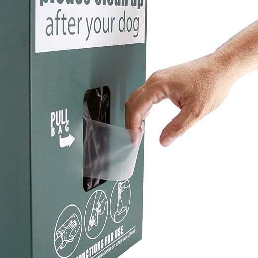 Standard Low Profile Dog Waste Station/ONEpul® Header Bag System (Matte Black)