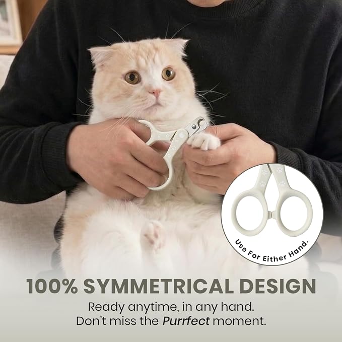 Necoichi Purrcision Feline Nail Clippers | Lever Principle Cat Nail Clipper | Butter-Smooth Cuts | Made in Japan, Seki Swordsmith Craftsman | Stainless Steel Cat Claw Trimmer for Indoor Cats (Gray)