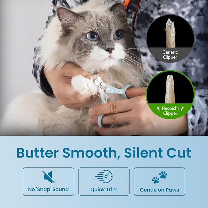 Necoichi Purrcision Feline Nail Clippers | Lever Principle Cat Nail Clipper | Butter-Smooth Cuts | Made in Japan, Seki Swordsmith Craftsman | Stainless Steel Cat Claw Trimmer for Indoor Cats (Mint)