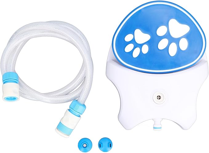 Dog Sprinkler, Dog Water Fountain For Large Dogs Outdoor Dog Water Fountain Step On Foot Activated Dog Water Dispenser Automatic Dog Water Sprinkler with Hose