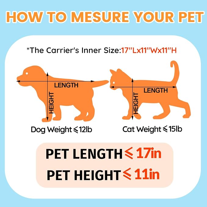 Petskd Top and Side Expandable Pet Carrier 19x13x9 Inches Southwest Allegiant Airlines Approved, Soft-Sided Carrier for Small Dog Under 12 lbs and Large Cat Under 15 lbs(Purple)