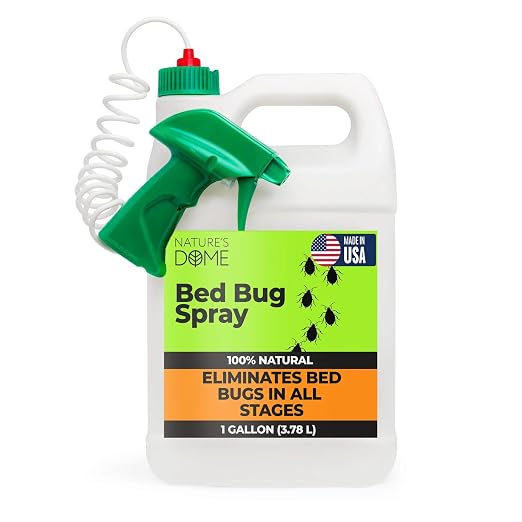 Nature's Dome Bed Bug Spray 1 Gallon | Natural Mite Killer Destroys Eggs for Indoor Use | Eco-Friendly Bed Bug Killer Spray for Flies | Long-Lasting Protection | Safe for Pets and Kids