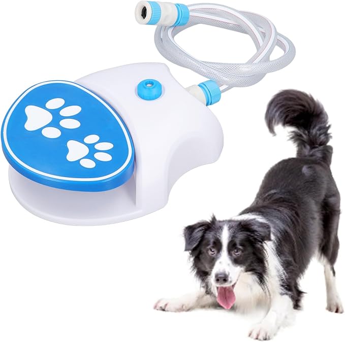 Dog Water Fountain Step On Activated Outdoor Dog Water Sprinkler Dispenser for Large Dogs with Upgrade Copper Valve Set