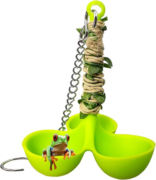 Frog Habitat Hammock with Suction Cup,Soft Silicone Tree Frogs Terrarium Accessories ，Applicable to Toad, Tadpole， Tree Frogs, Dwarf Frogs, Small Amphibians
