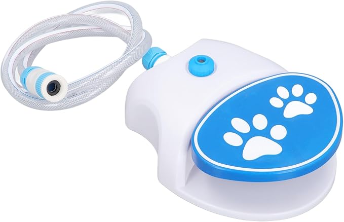 Dog Water Fountain, Foot Activated Dispenser with Hose, Automatic Sprinkler for Outdoor, Anti Slip Pet Water Supply for Large Breed, Summer for Patio and Yard