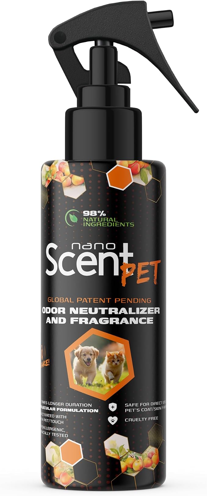 Pet Freshening & Odor Neutralizing Spray for Dogs, Cats, Fabrics, Pet Beds & Furniture, Fresh Between Baths, Touch-Activated Freshness, 98% Natural, Alcohol-Free Formula - Sweet Jazz (200mL) | Long-lasting Sweet Jazz freshness with nanoSCENT Technology...