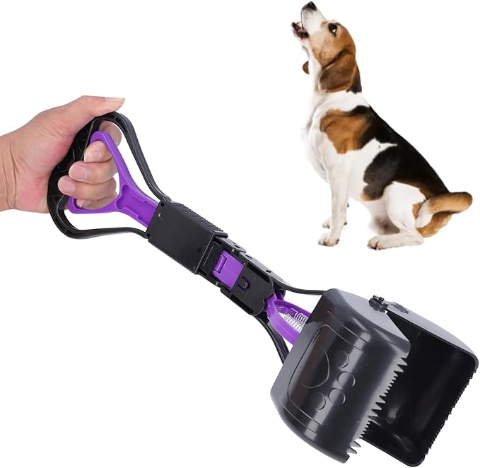 Dog Pooper Scooper with Long Handle, Dog Poop Scooper Multifunctional Portable Dog Poop Pick Up Tool Ergonomic Poop Scoop Dog Accessories for Pet Supply