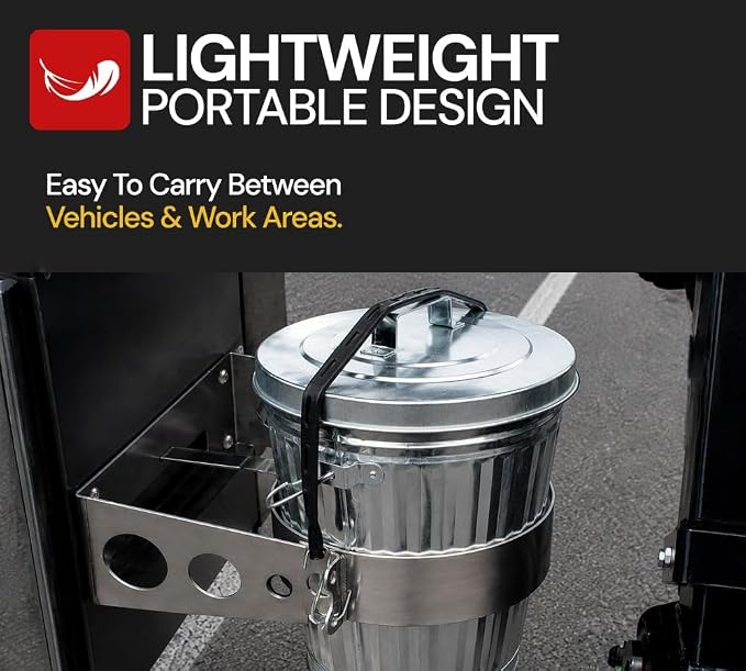 Mytee Products 4 Pack Galvanized Trash Can with Lid Ideal for Trailers - 10 Gallon Steel Mounted Small Outdoor Garbage Can for Home, Office, Bathroom, Kitchen - Fire and Heat Resistant