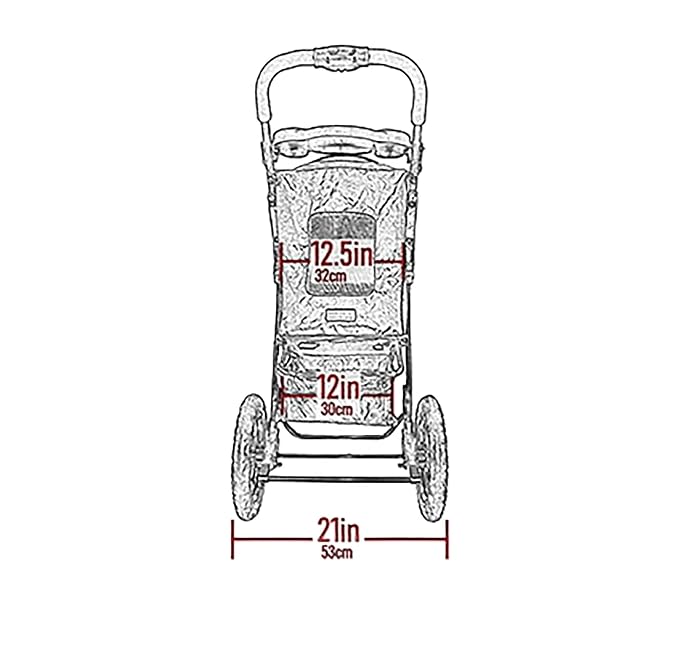 Pet Gear No-Zip AT3 Pet Stroller for Cats/Dogs, Sea Side | Zipperless Entry, Easy One-Hand Fold, Jogging Tires, Removable Liner, Cup Holder + Storage Basket