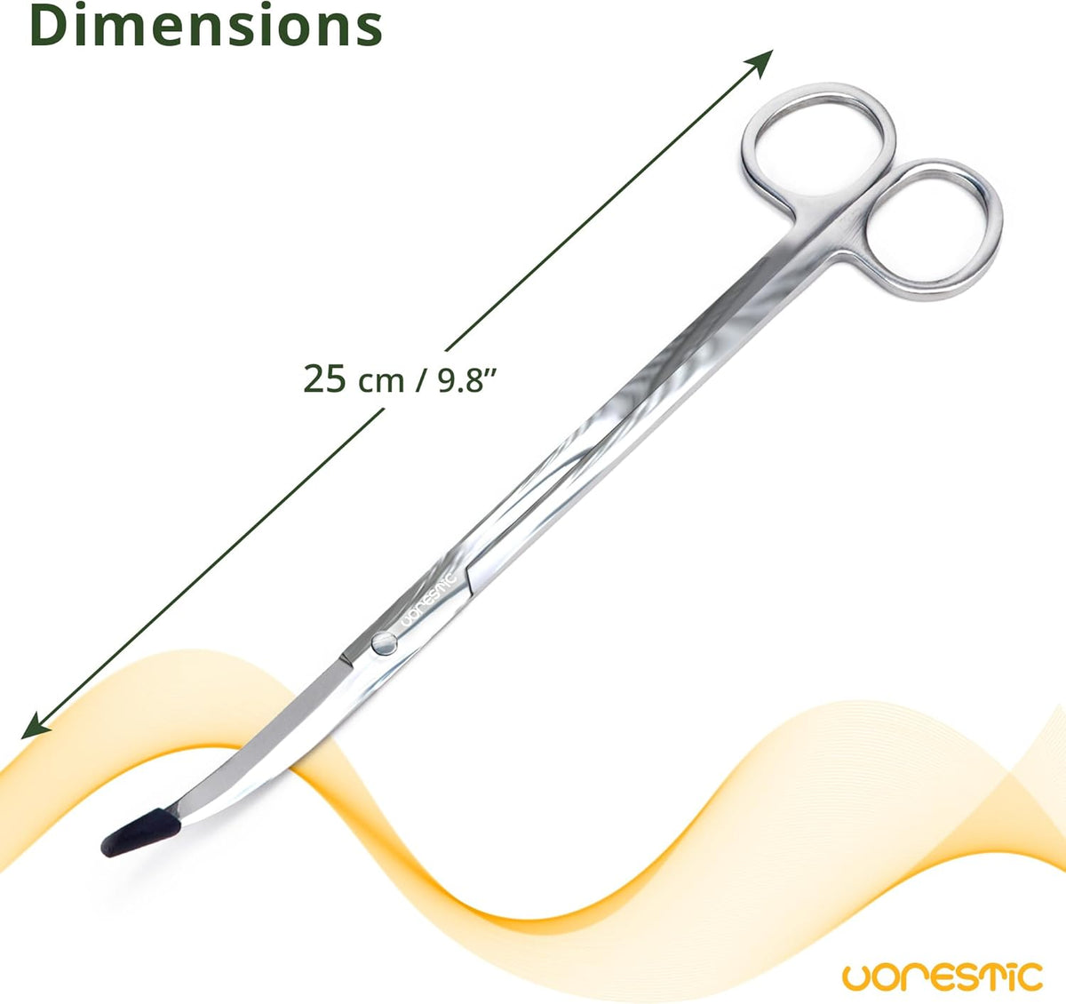 Long Aquarium Scissors for Plants 9.8 inches, Aquascaping Scissors Curved, Aquarium Plant Trimmer, Aquascape Tools, Terrarium Tools for Plants