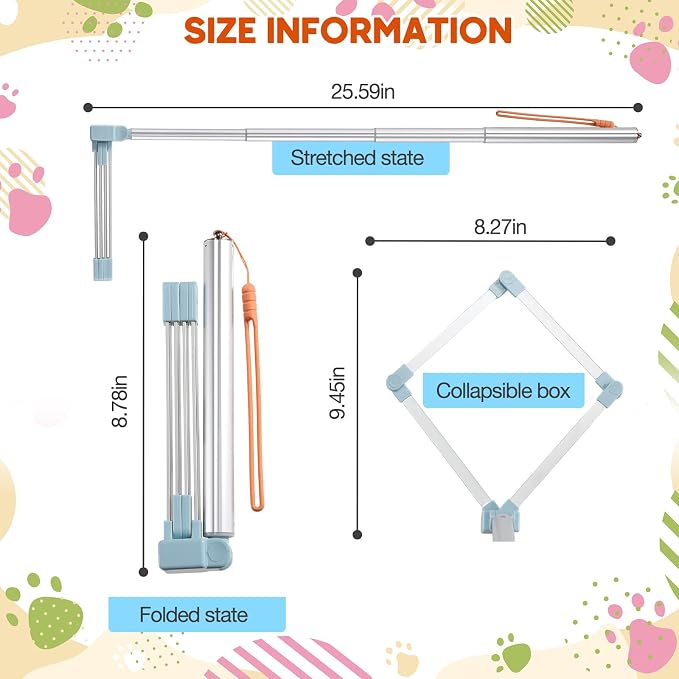 Dog Poop Catcher, Suitable for Both Large and Small Dogs | Dog Pooper Scooper, Foldable Dog Poop Cleaning Tool, No Need to Bend Over, Made of Aluminum Alloy
