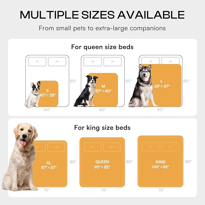Luciphia Waterproof Pet Blankets for Couch Sofa Bed Cover Cat Liquid Pee Proof Washable Soft Fluffy Large Dog Blanket Reversible Furniture Protection Puppy Grey Bone Thicken X-Large（85" x 57"）